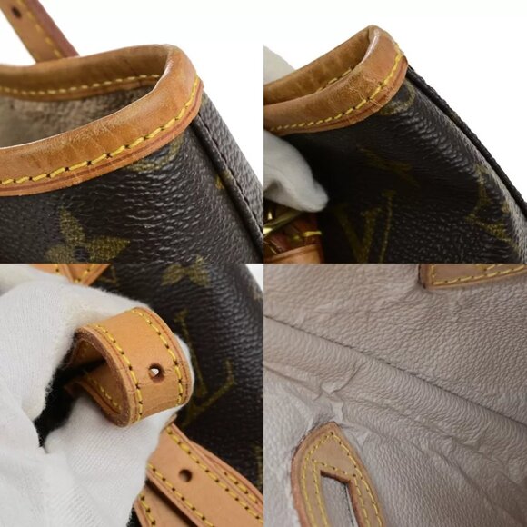 LOUIS VUITTON BUCKET PM Shoulder Tote Bag Monogram Leather Brown M42238 98KA454 - Picture 10 of 16